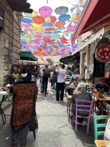 Narrow Street Umbrellas